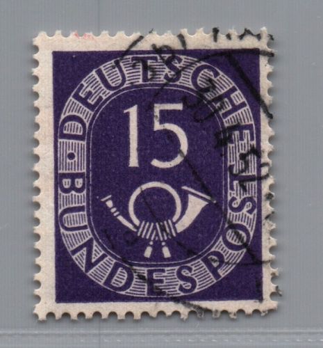 Bund Plattenfehler Posthorn Michel Nr. 129 III gestempelt