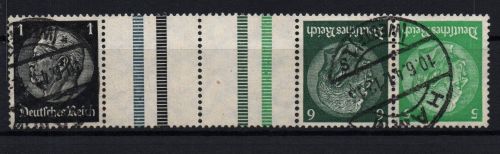 Dt. Reich Zusammendruck Michel Nr. KZ 35.2.1 , gestempelt