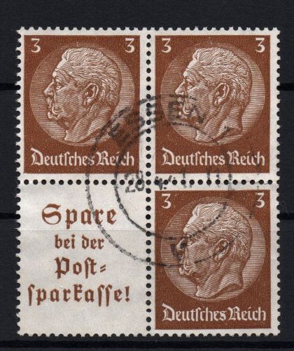 Dt. Reich Zusammendruck Michel Nr. W79 / S177 , gestempelt