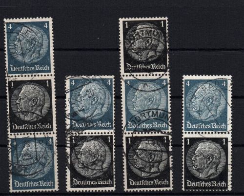 Dt. Reich Zusammendruck Michel Nr. S171 - S174 , gestempelt