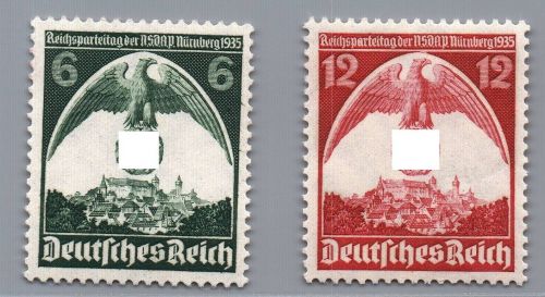 Dt. Reich Michel-Nummer 586 + 587 postfrisch