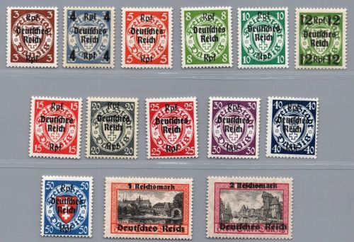 Dt. Reich Michel-Nummer 716 - 729 postfrisch