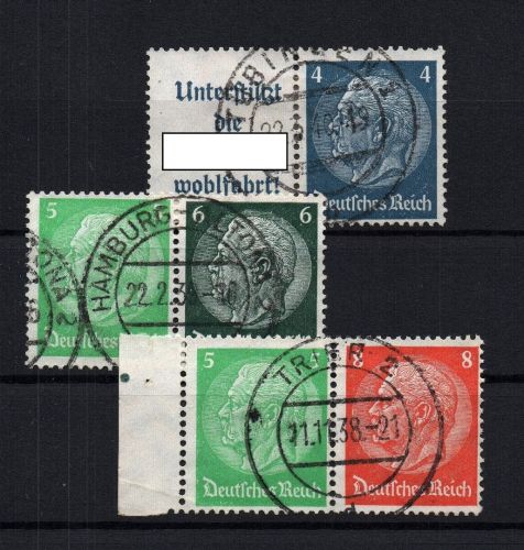 Dt. Reich Zusammendruck Michel Nr. W 68 - W 70 , gestempelt