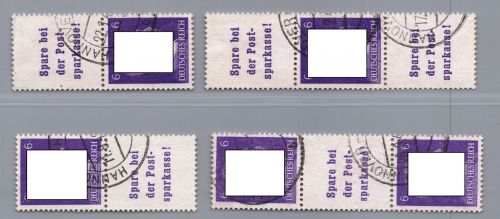 Dt. Reich Zusammendruck Michel Nr. S282 - S285 , gestempelt