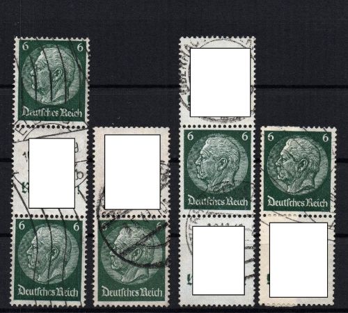 Dt. Reich Zusammendruck Michel Nr. S191 - S194 , gestempelt