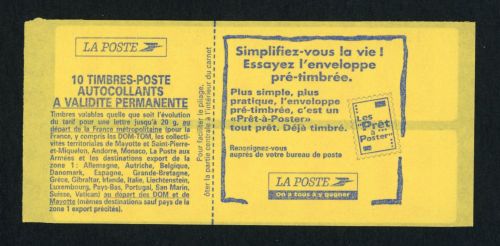 Frankreich Markenheftchen / Folienblatt - 2874