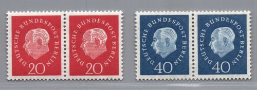 Berlin Michel Nummer 184 + 185 waagerechte Paare postfrisch