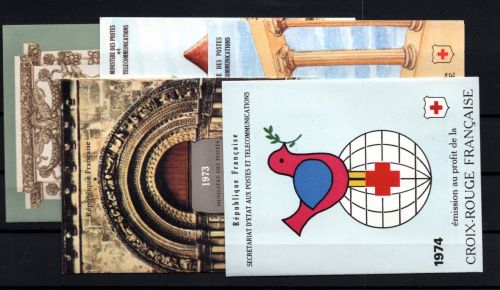 Frankreich Markenheftchen Roes Kreuz 1969 + 1971-1974 postfrisch