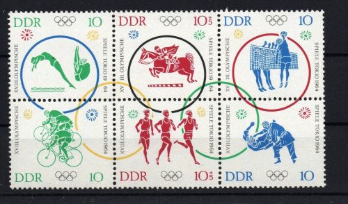 DDR Michel Nr. 1039 - 1044 Sechserblock, postfrisch