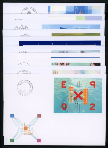 Schweiz Ersttagsbriefe FDC Block 32 - 42