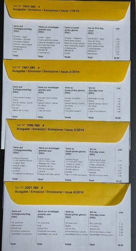 Schweiz Ersttagsbriefe FDC Jahrgang 2014 komplett
