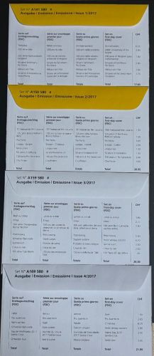 Schweiz Ersttagsbriefe FDC Jahrgang 2017 komplett