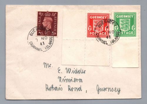 Brief Guernsey MiFr 1941 + Rand