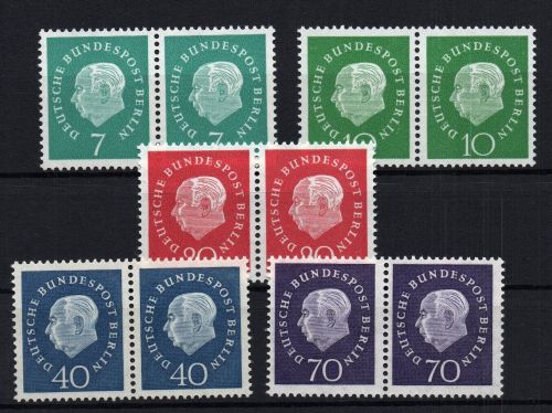 Berlin Paar Michel Nr. 182 - 186 Zweierblock , postfrisch