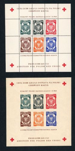 Block Dachau Allach - Rot Kreuz - gezähnt und geschnitten ungebraucht (x)