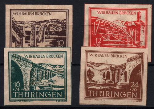 Alliierte Besetzung - SBZ Michel-Nr. 112 y - 115 y postfrisch