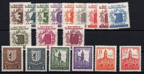 Alliierte Besetzung - SBZ Michel-Nr. 138 y - 149 + 150 y - 155 y postfrisch