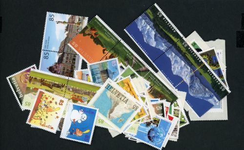 Schweiz 1288,15 CHF Frankaturwert - gültige Frankaturware , sortiert