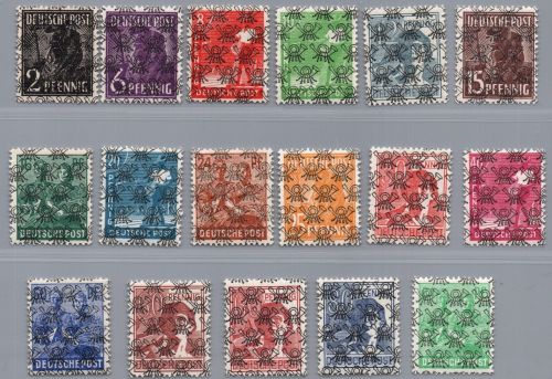 Alliierte Besetzung Bizone Michel-Nr. 36 II - 51 II postfrisch