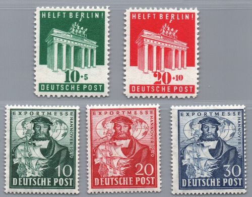 Alliierte Besetzung Bizone Michel-Nr. 101 - 105 postfrisch