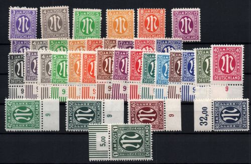Alliierte Besetzung Bizone Michel-Nr. 1 - 35 postfrisch