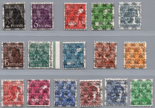 Alliierte Besetzung Bizone Michel-Nr. 36 II - 51 II postfrisch