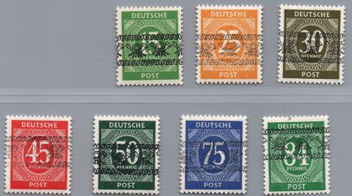 Alliierte Besetzung Bizone Michel-Nr. Lot aus 58 I / 68 I postfrisch geprüft