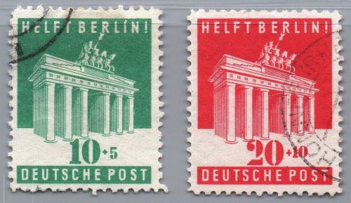 Alliierte Besetzung Bizone Michel-Nr. 101 + 102 gestempelt