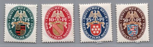 Deutsches Reich Michel Nr. 398 - 401 ungebraucht Falz