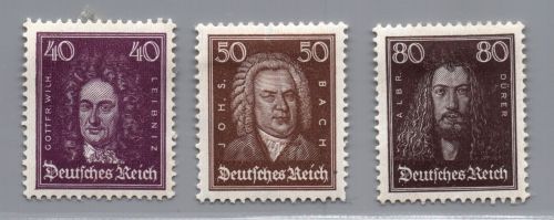 Deutsches Reich Michel Nummer 395 - 397 ungebraucht Falz