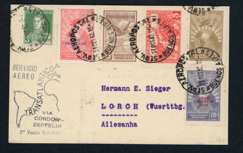 Zeppelin Beleg Condor-Zeppelin Argentinien n. Lorch 1932