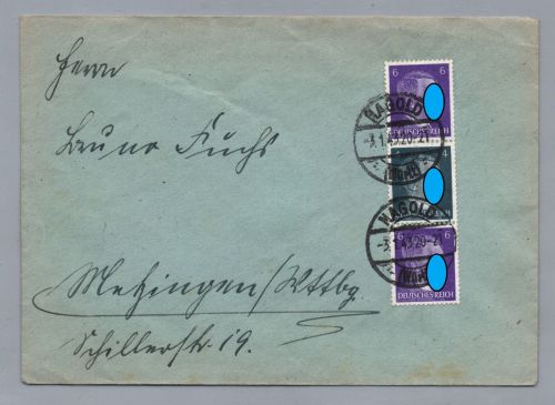 Brief Dt. Reich MiNr S 293 - Nagold nach Metzingen 1943