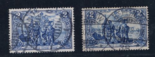Deutsches Reich Michel Nummer 82A + 82B gestempelt