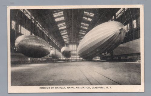 AK Zeppelin - Luftschifhalle der Marine - US Navy - in Lakehurst - ungebraucht