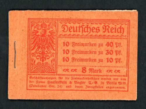 Deutsches Reich Markenheftchen 14.2 A postfrisch vollständig