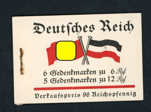 Deutsches Reich Markenheftchen 32.1 postfrisch vollständig