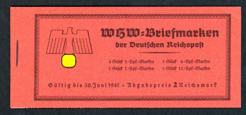 Deutsches Reich Markenheftchen 47 postfrisch vollständig