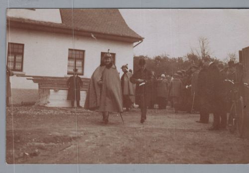 Foto Ansichtskarte Kaiser Wilhelm II übernimmt Zeppelin in Manzell 1908