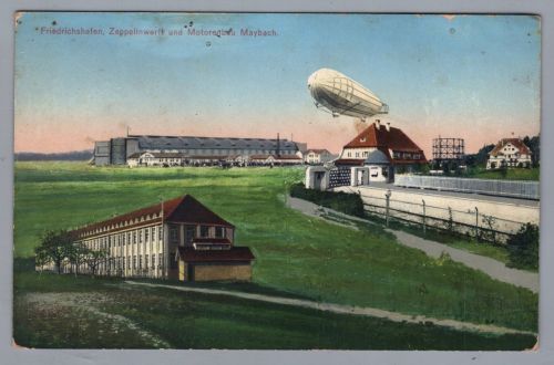 Ansichtskarte Zeppelinwerft und Motorbau Maybach Friedrichshafen - ungebraucht