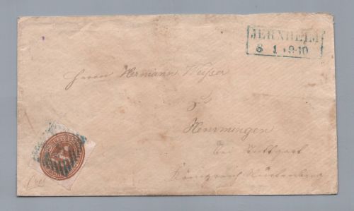 Braunschweig Brief Michel Nummer 20 EF - Jerxheim nach Hemmingen 1867