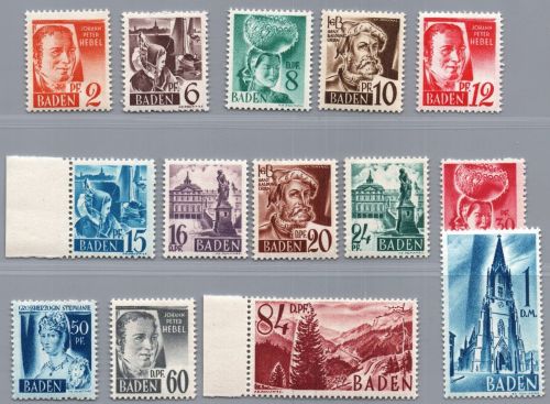 Franz. Zone Baden Michel Nr. 14 - 27 postfrisch