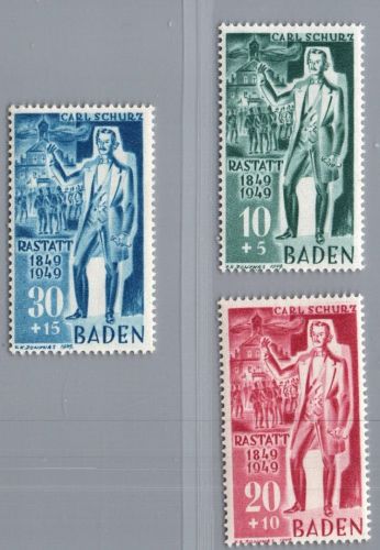 Franz. Zone Baden Michel Nr. 50 - 52 postfrisch