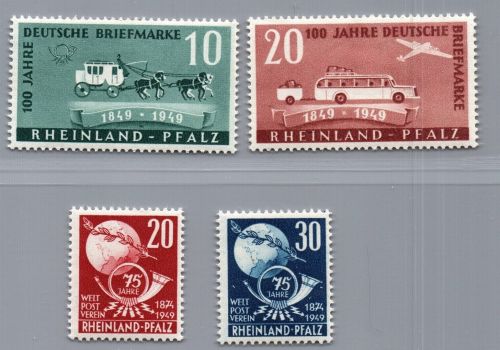 Franz. Zone Rheinland Pfalz Michel Nr. 49 - 52 postfrisch