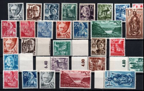 Franz. Zone Rheinland Pfalz Michel Nr.1 - 29 postfrisch