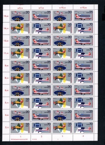 DDR Michel Nummer 2516 - 2519 postfrisch ZD-Bogen