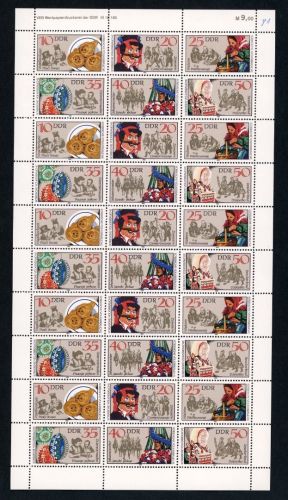 DDR Michel Nummer 2716 - 2721 postfrisch ZD-Bogen
