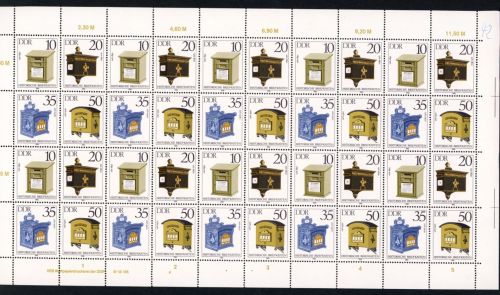DDR Michel Nummer 2924 - 2927 postfrisch ZD-Bogen
