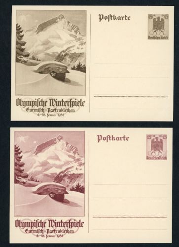 Dt. Reich Ganzsache P257 + P 258 ungebraucht