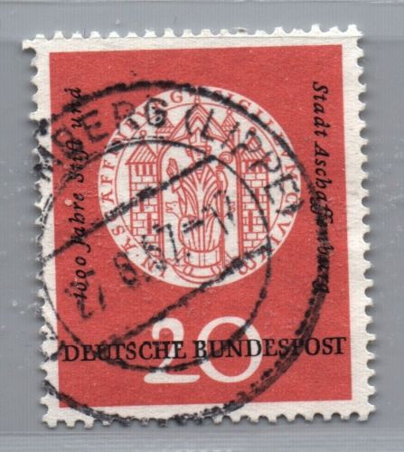 Bund Michel Nummer 255 II gestempelt Plattenfehler