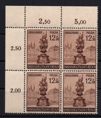 Dt. Reich Michel-Nr. 886 II 4er-Block postfrisch